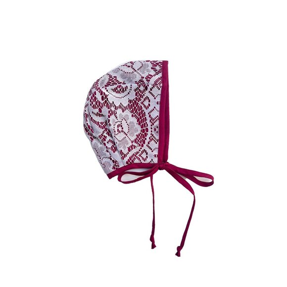 Sweet as April Lace and Floral Bonnet 18-24 - Picture 1 of 8